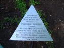 The sign near the monument
