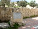 The memorial stone at the place of murder near Rachel blockade