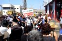 Families protest
