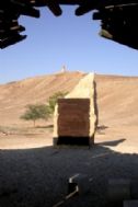 The lower monument and the memorial on top of the hill. Picture: Gal Berman