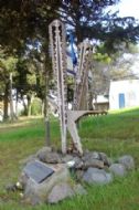 The commemorationat the center of the station