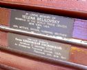 Memorial plate on the bench in the garden