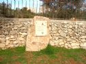 The memorial stone at the place of attack