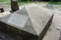 The father and son grave - only the name carved on the side shows who is burried where