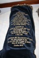 On the rear side - writing in English