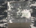 The memorial stone in the park in his memory