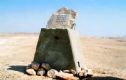 The new stone monument at place of attack