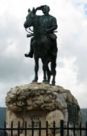 The watchman on his horse statue in the valley