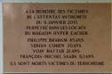 the memorial plaque at Hyper Cacher