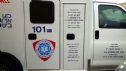 the names of the killed are listed on the ambulance door