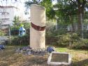 The memorial in the garden