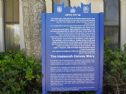 The sign declaring the commemoration site