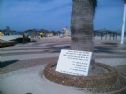 The memorial plaque placed by the families