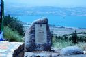 The memorial stone at the view point