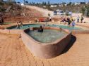 The pool in memory of the three boys, Eyal, Naftali and Gilad