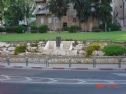 The municipal monument that was erected at the place of attack