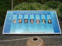 The memorial plaque with names and photos of the seven girls